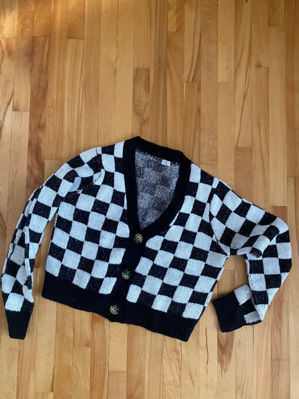 Garage Knit Vest Black and White Size Large